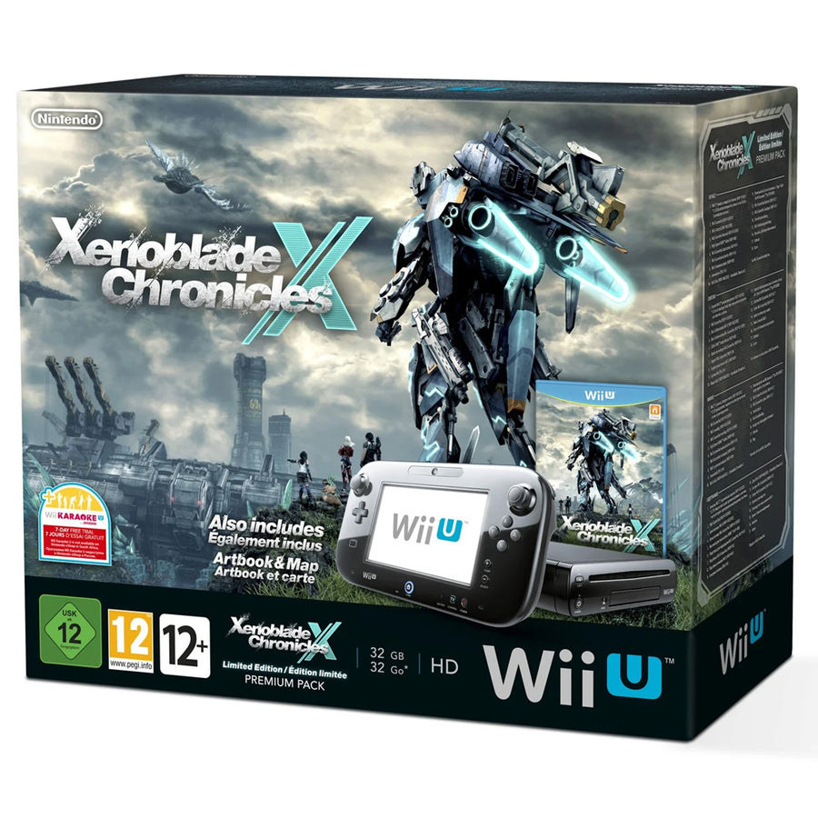 Nintendo-Wii U Premium Console incl. Gamepad - Zwart + Xenoblade Chronicles X Bundel (In doos) Tweedehands