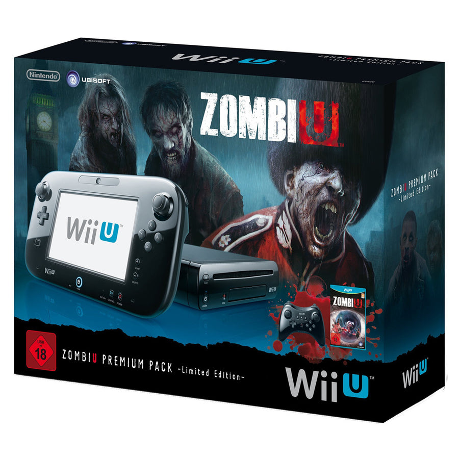 Nintendo-Wii U Premium Console incl. Gamepad - Zwart + Zombi U Bundel (In doos) Tweedehands