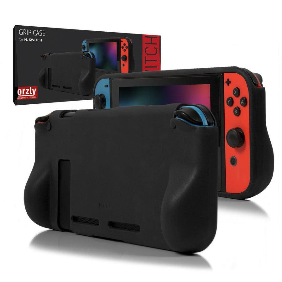 Orzly-Grip Siliconen Case voor Nintendo Switch - Zwart Tweedehands