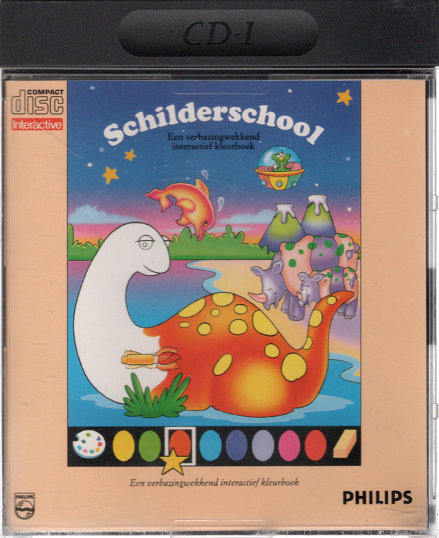 Philips CD-i Schilderschool, doos voorkant, tweedehands