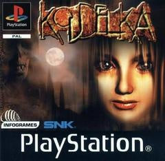 PlayStation 1 Koudelka van Infogrames en SNK, donkere PAL-hoes met een vrouwengezicht en de maan, tweedehands