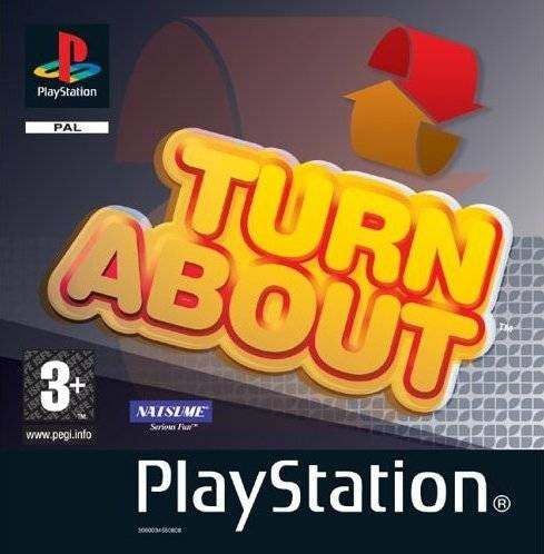 PlayStation 1 Turnabout van Natsume, PAL-hoes met oranje 3D-titel, tweedehands