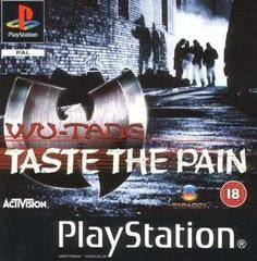 PlayStation 1 Wu-Tang Taste the Pain van Activision, PAL-hoes met Wu-Tang-logo in een steeg en 18-keuring, tweedehands
