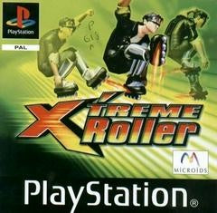 PlayStation 1 X'treme Roller van Microïds, groene PAL-hoes met drie inlineskaters, tweedehands