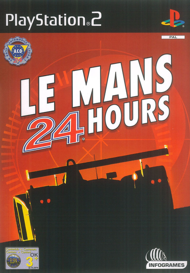 PlayStation 2 Le Mans 24 Hours, doos voorkant met Brits ELSPA-label, tweedehands