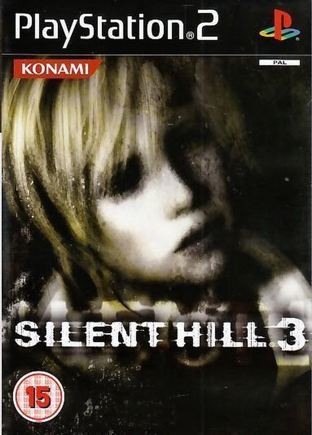 PlayStation 2 Silent Hill 3 van Konami, donkere doos voorkant met een blond meisje, tweedehands