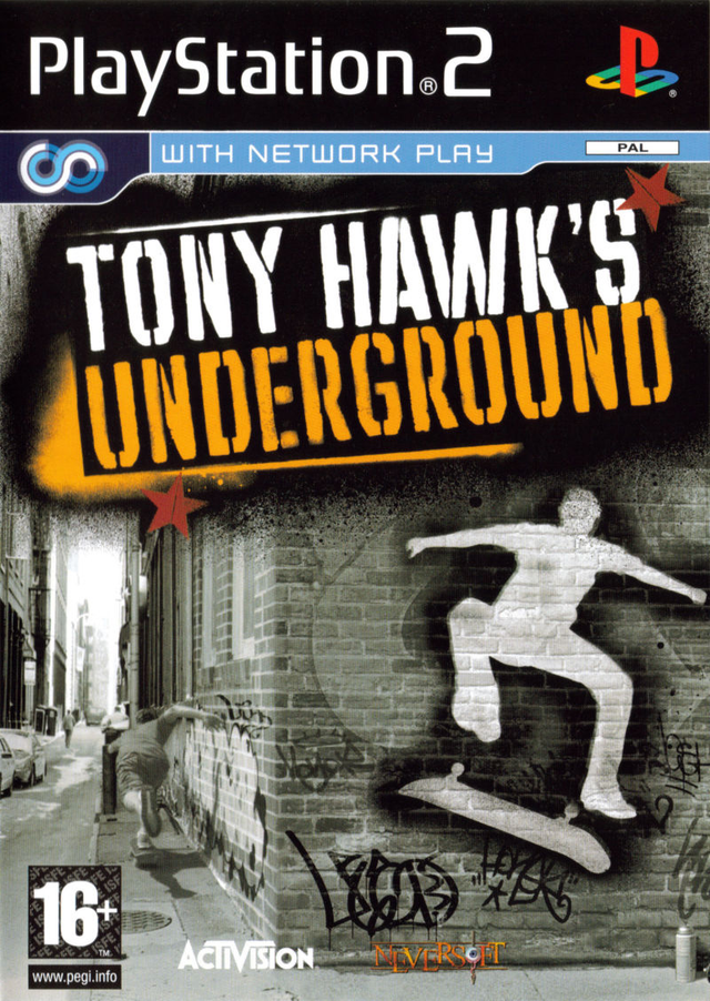 PlayStation 2 Tony Hawk's Underground, doos voorkant, tweedehands
