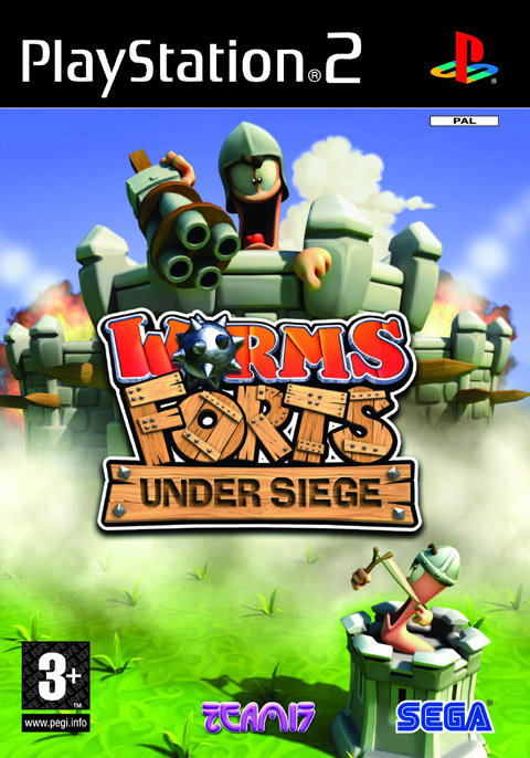 Playstation 2-Worms Forts: Under Siege Tweedehands