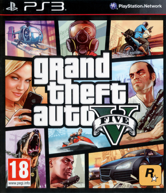 PlayStation 3 Grand Theft Auto V, doos voorkant, tweedehands
