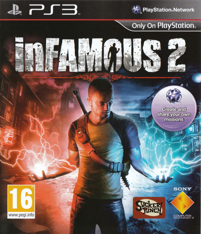 PlayStation 3 Infamous 2, doos voorkant, tweedehands