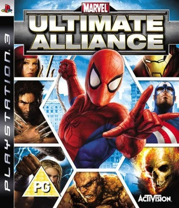 PlayStation 3 Marvel Ultimate Alliance, doos voorkant, Australische uitgave, tweedehands