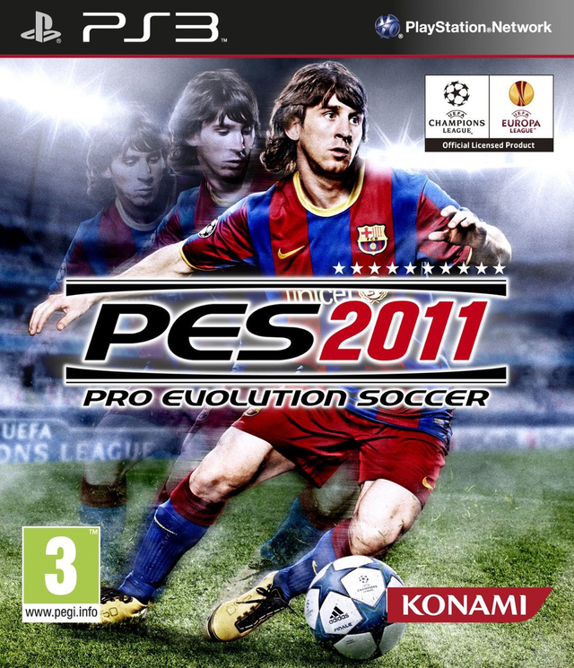 PlayStation 3 Pro Evolution Soccer 2011, doos voorkant, tweedehands