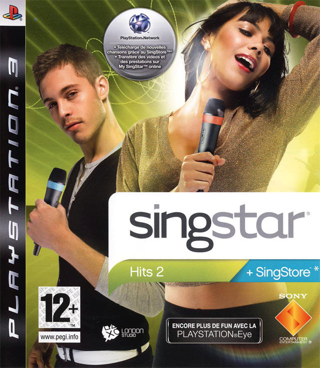 PlayStation 3 SingStar Hits 2 met SingStore, doos voorkant, Franse uitgave, tweedehands