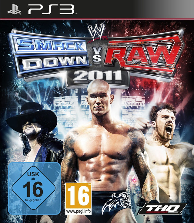 PlayStation 3 WWE SmackDown vs. Raw 2011, doos voorkant met USK 16-label, tweedehands
