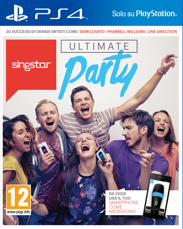 PlayStation 4 SingStar Ultimate Party, doos voorkant, Italiaanse uitgave, tweedehands