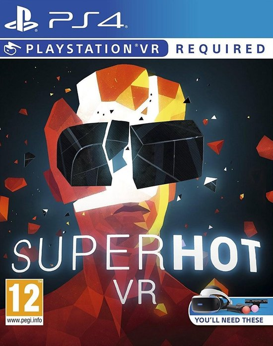 PlayStation 4 Superhot VR, doos voorkant met label PlayStation VR vereist, tweedehands