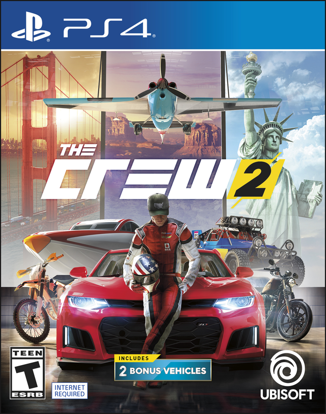 PlayStation 4 The Crew 2, doos voorkant, Amerikaanse ESRB-uitgave, tweedehands