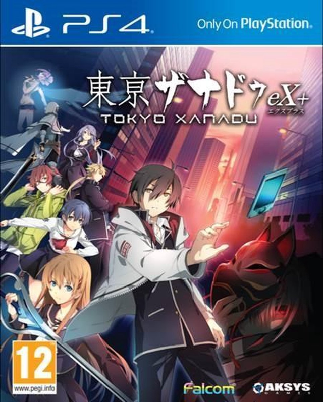 PlayStation 4 Tokyo Xanadu eX+ van Falcom en Aksys, doos voorkant met een groep scholieren, tweedehands