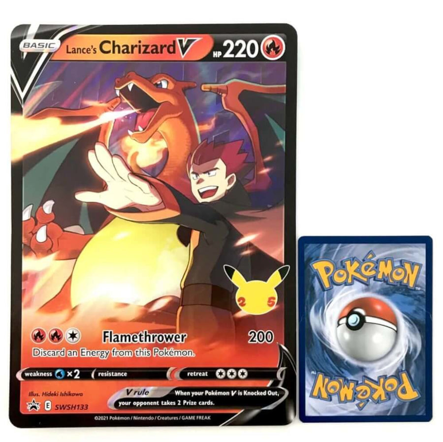 Pokemon-Lance's Charizard V - SWSH133 - Jumbo Card Tweedehands