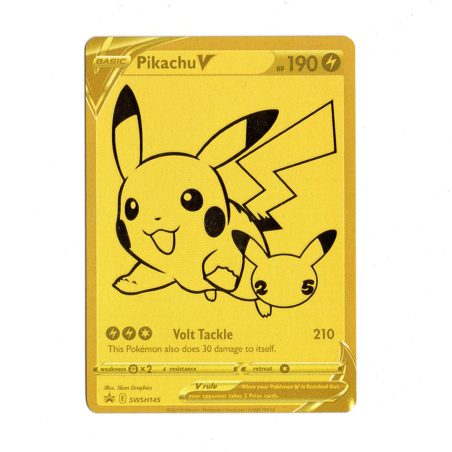 Pokemon-Pikachu V Gold SWSH145 - Celebrations Ultra Premium Collection Tweedehands