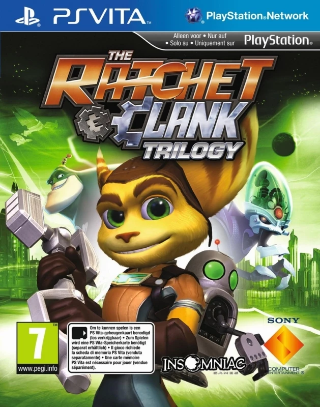 PlayStation Vita The Ratchet & Clank Trilogy, doos voorkant, tweedehands