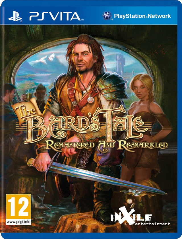 PlayStation Vita The Bard's Tale Remastered and Resnarkled van inXile, doos voorkant met de bard met zwaard, tweedehands