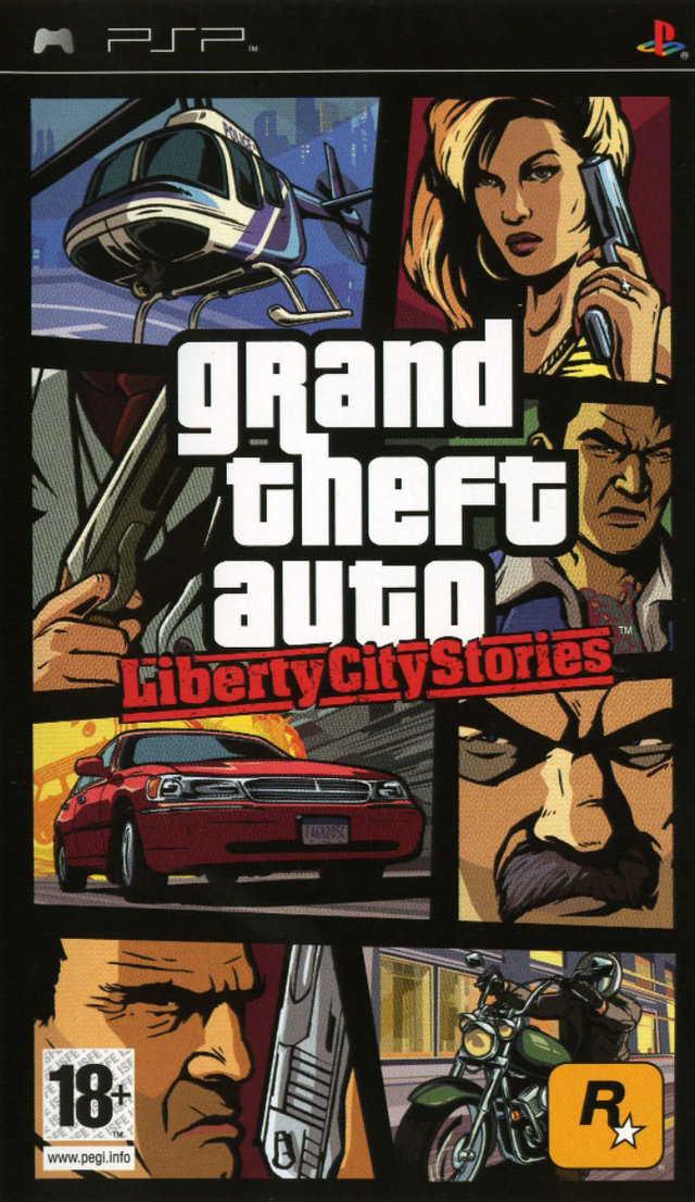 PSP Grand Theft Auto Liberty City Stories, doos voorkant, tweedehands