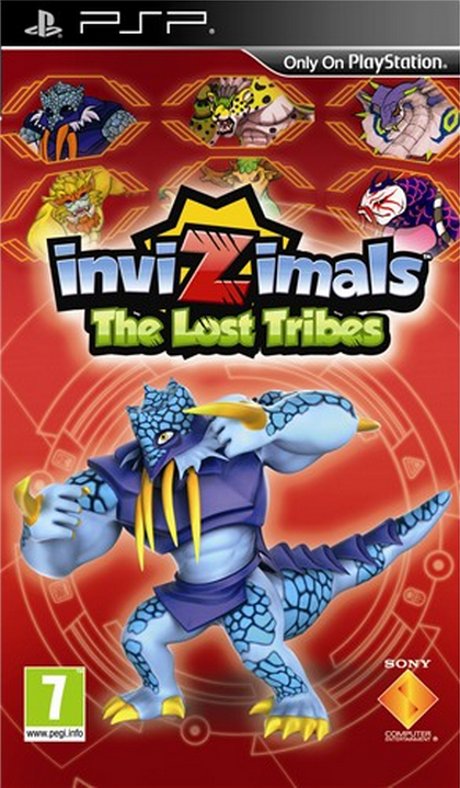 PlayStation Portable PSP Invizimals The Lost Tribes van Sony, rode doos voorkant met een blauw monster, tweedehands