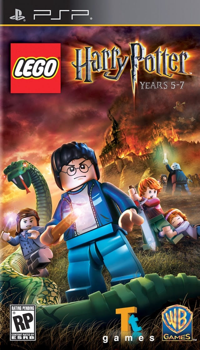 PlayStation Portable PSP LEGO Harry Potter Years 5-7, voorlopige ESRB-hoes met Harry en een slang, tweedehands