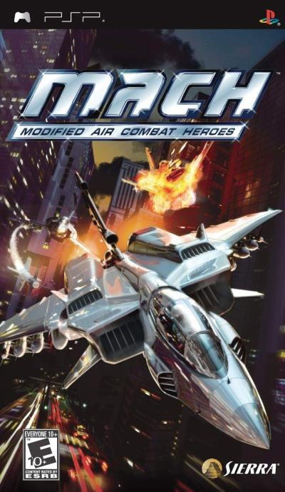 PlayStation Portable PSP M.A.C.H. Modified Air Combat Heroes van Sierra, ESRB-hoes met een straaljager, tweedehands