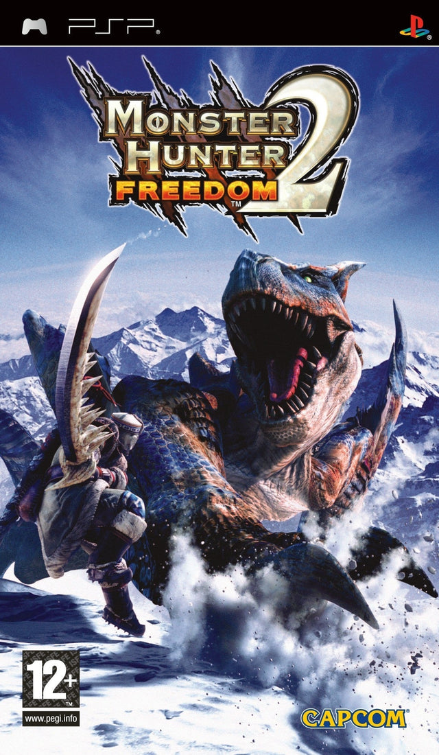 PlayStation Portable PSP Monster Hunter Freedom 2, doos voorkant, tweedehands