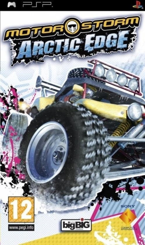 PlayStation Portable PSP MotorStorm Arctic Edge, doos voorkant, tweedehands