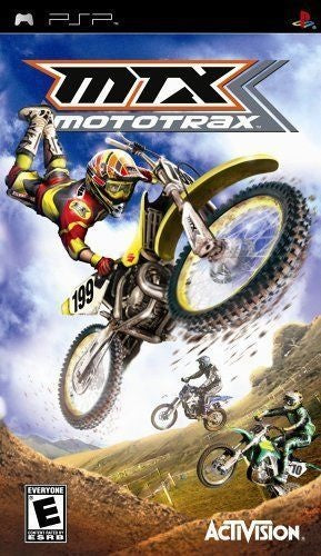 PlayStation Portable PSP MTX Mototrax van Activision, ESRB-hoes met een springende motorcrosser, tweedehands