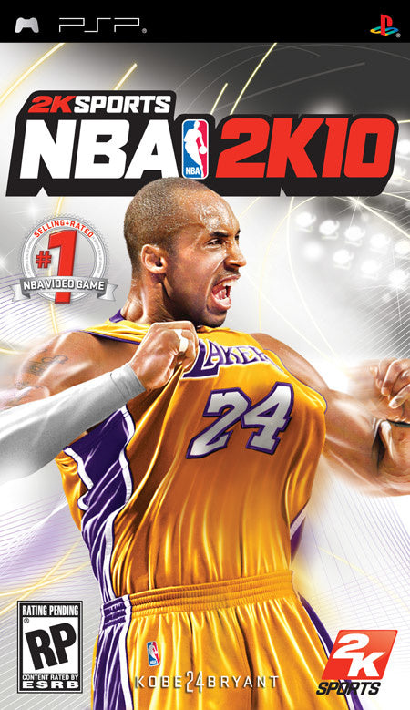 PlayStation Portable PSP NBA 2K10, ESRB-hoes met Kobe Bryant in Lakers-shirt, tweedehands