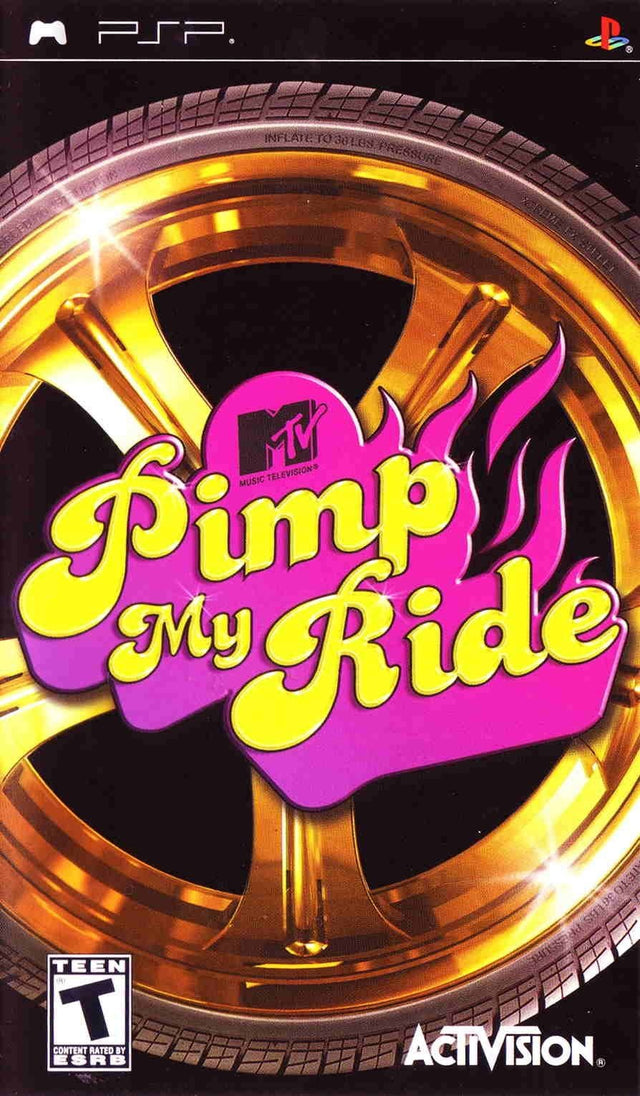 PlayStation Portable PSP MTV Pimp My Ride, ESRB-hoes met een gouden velg, tweedehands