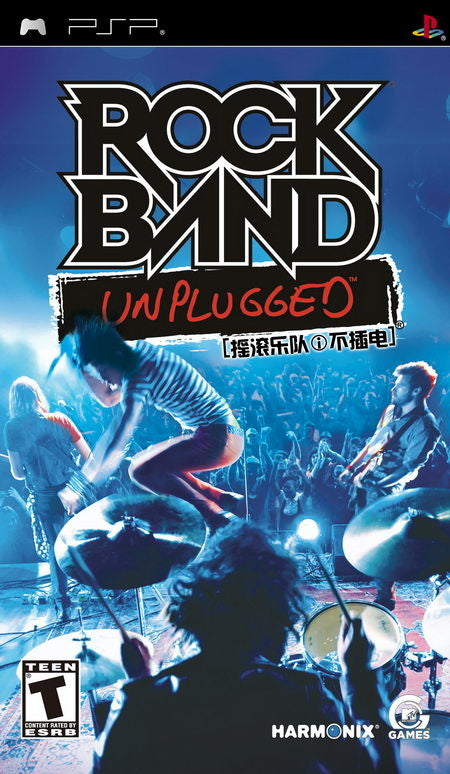 PlayStation Portable PSP Rock Band Unplugged, ESRB-hoes met Chinese ondertitel en een band op het podium, tweedehands