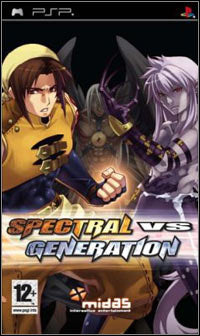 PlayStation Portable PSP Spectral vs. Generation van Midas, doos voorkant met getekende vechters, tweedehands