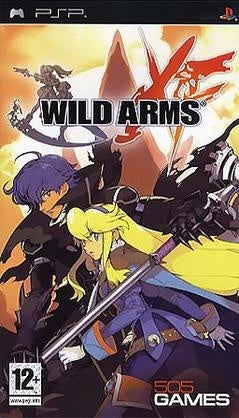 PlayStation Portable PSP Wild Arms XF van 505 Games, doos voorkant met een jongen en een blond meisje, tweedehands