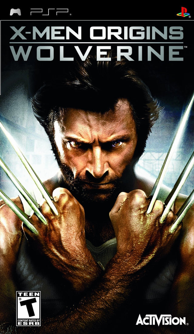 PlayStation Portable PSP X-Men Origins Wolverine van Activision, ESRB-hoes met Wolverine met gekruiste klauwen, tweedehands