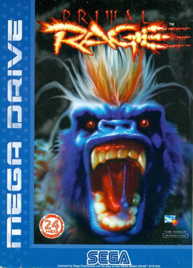 Sega Mega Drive Primal Rage, doos voorkant, tweedehands