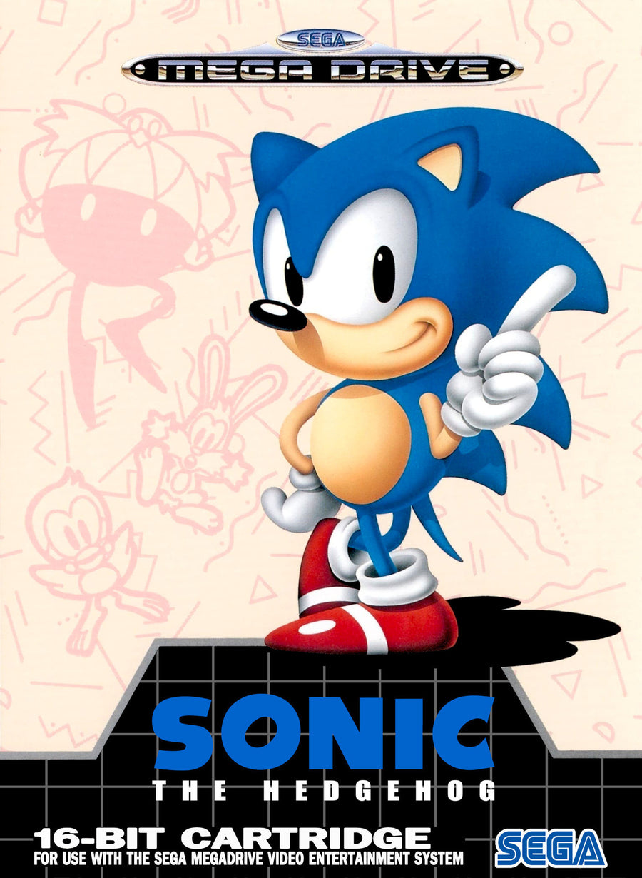 Sega Mega Drive-Sonic The Hedgehog (In doos) Tweedehands