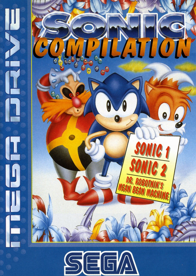 Sega Mega Drive Sonic Compilation, doos voorkant, tweedehands