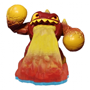 Skylanders Lava Barf Eruptor figuur, rood lavamonster met vuurballen en stromende lava