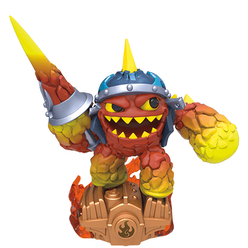 Skylanders figuur Lava Lance Eruptor, SuperChargers, met vlammende lans, tweedehands