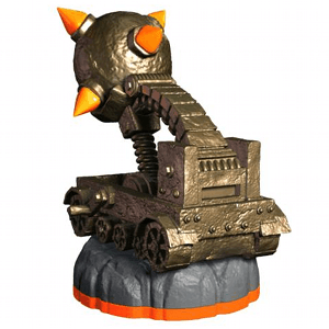 Skylanders Scorpion Striker Catapult, magisch voorwerp, bronzen katapult op rupsbanden met stekelbal, tweedehands