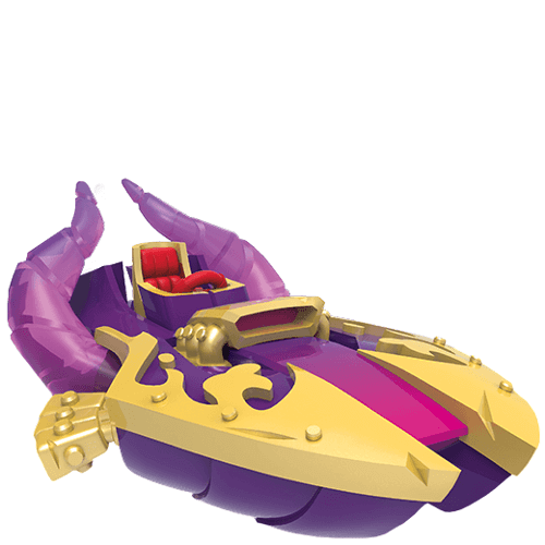 Skylanders voertuig Splatter Splasher, SuperChargers, paars met gele boot, tweedehands