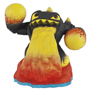Skylanders figuur Volcanic Eruptor, Swap Force, zwart met lava, tweedehands