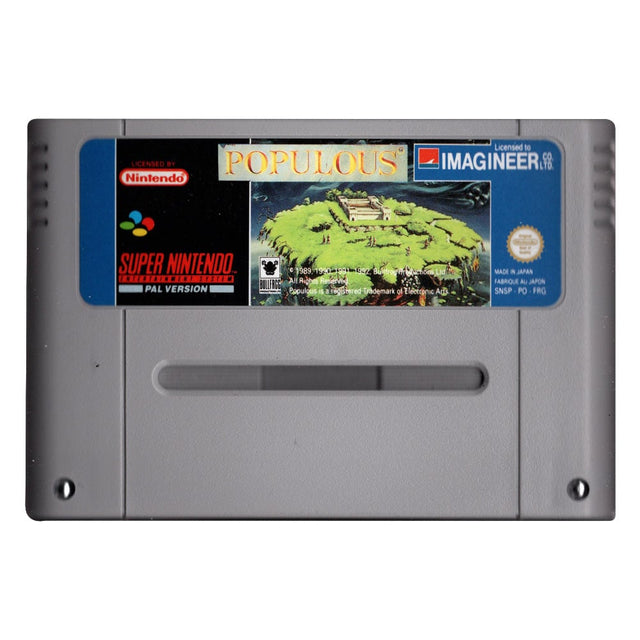 Super Nintendo SNES Populous, losse cassette, tweedehands