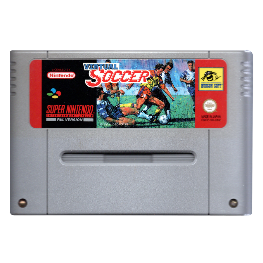 SNES-Virtual Soccer - Verkleurd (Losse Cassette) Tweedehands