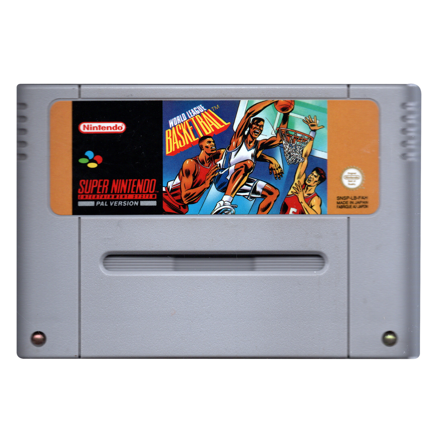 SNES-World League Basketball (Losse Cassette) Tweedehands